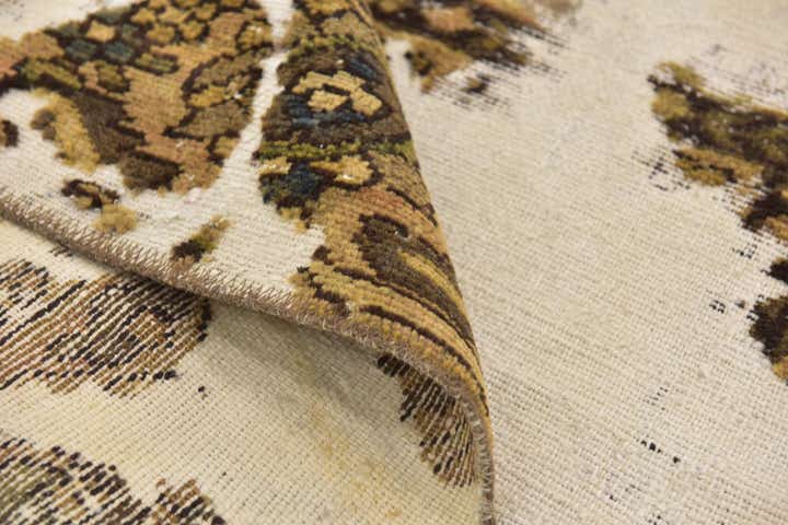 185cm x 230cm Hand Knotted Ultra Vintage Persian Wool Rug