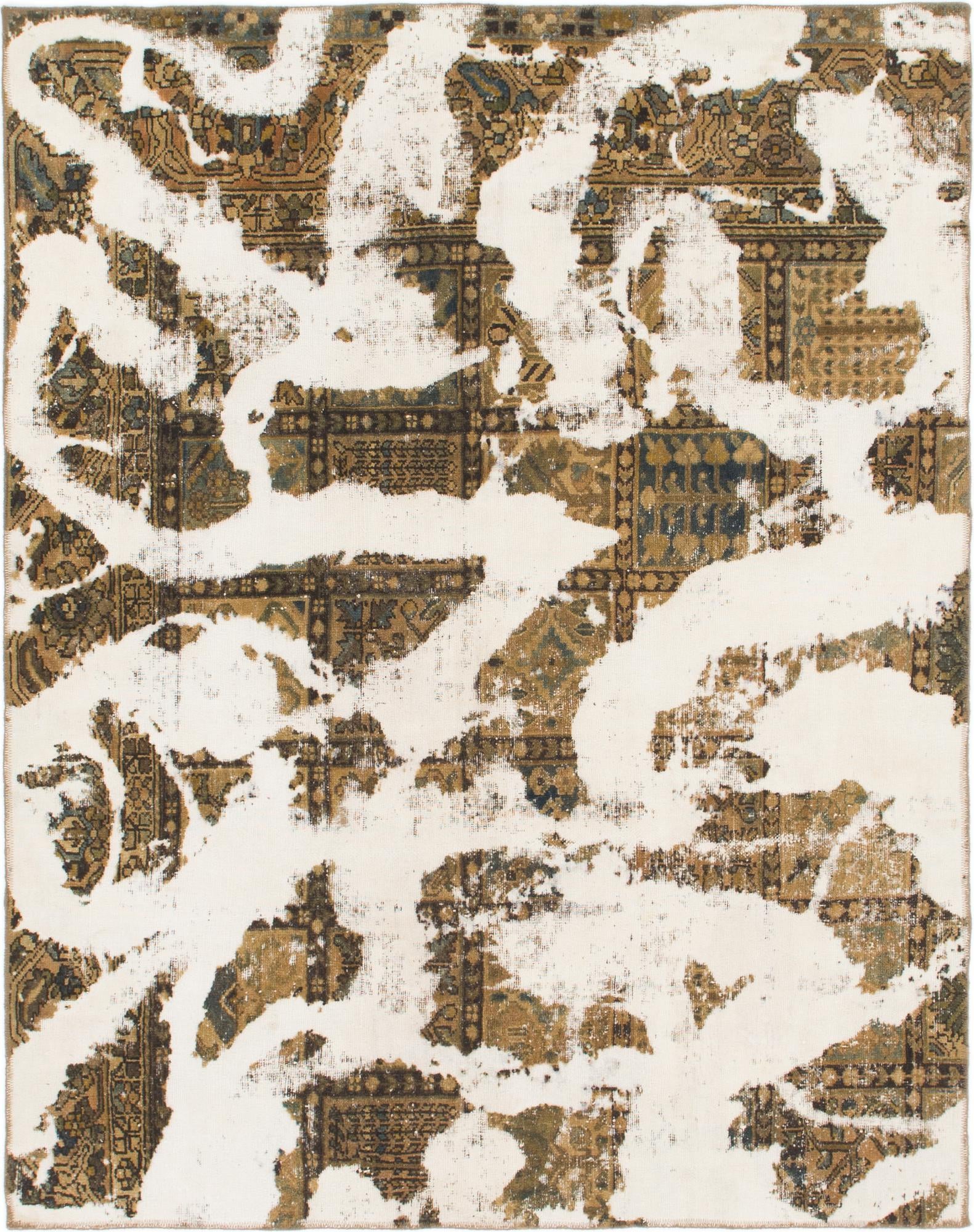 6' x 7' 6 Hand Knotted Ultra Vintage Persian Wool Rug