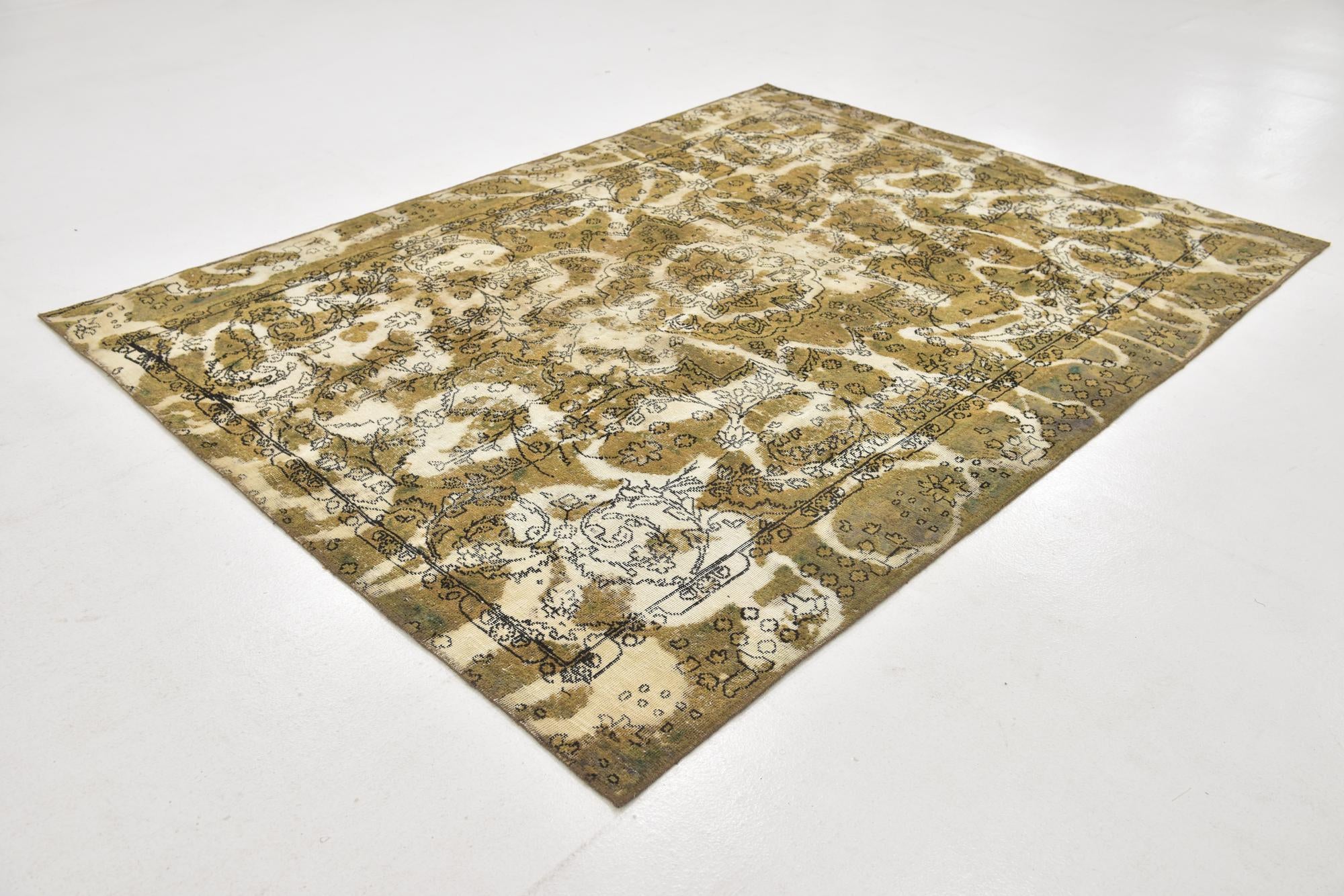 6' 5 x 8' 6 Hand Knotted Ultra Vintage Persian Wool Rug