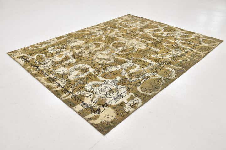 6' 5 x 8' 6 Hand Knotted Ultra Vintage Persian Wool Rug