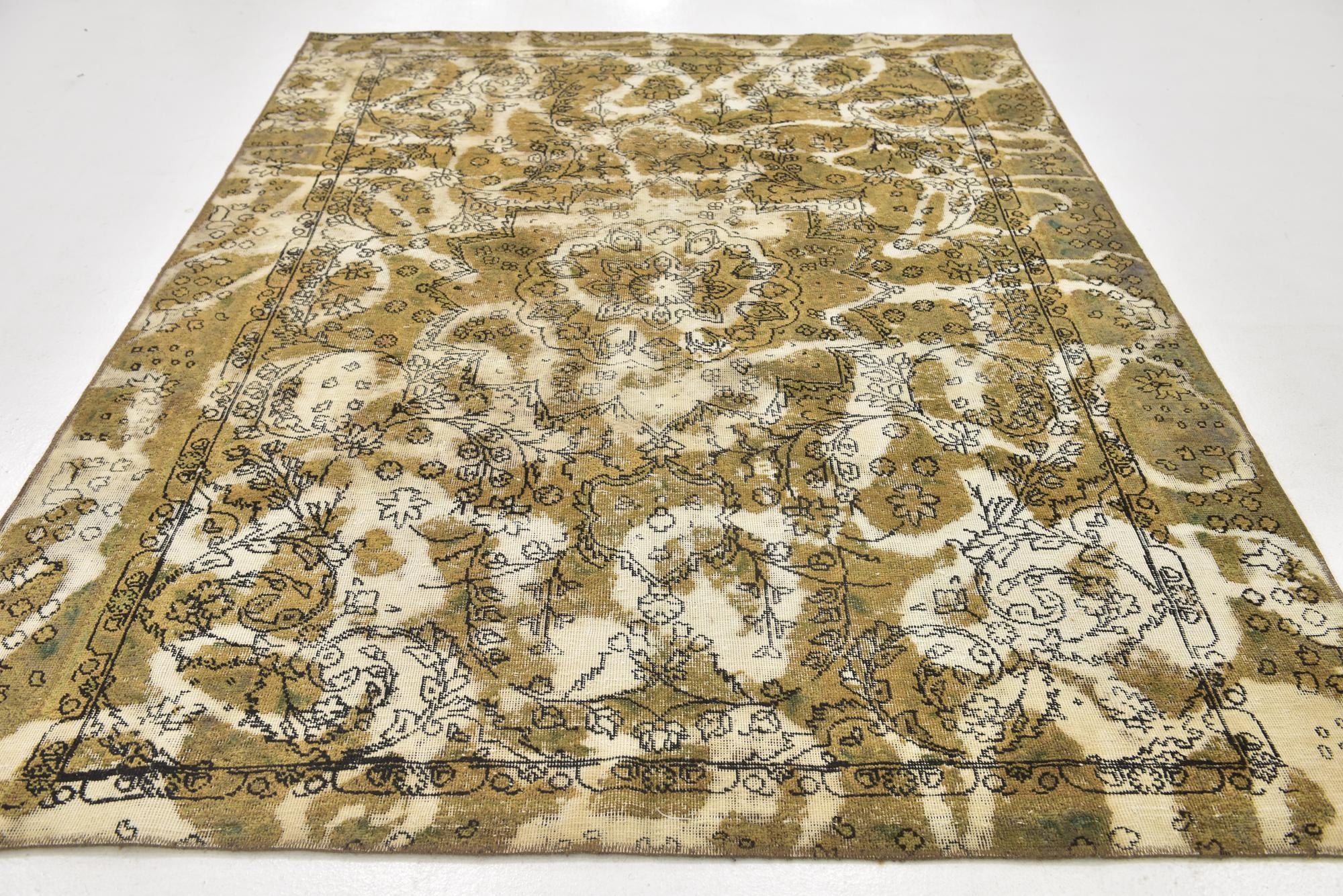 6' 5 x 8' 6 Hand Knotted Ultra Vintage Persian Wool Rug