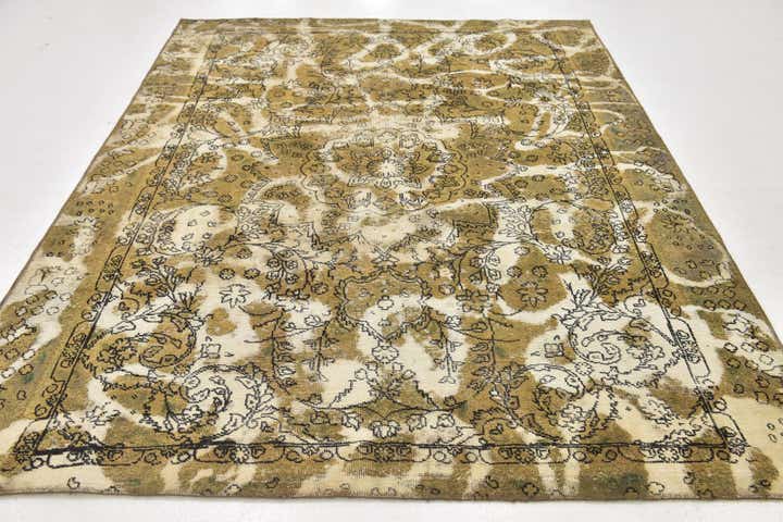 6' 5 x 8' 6 Hand Knotted Ultra Vintage Persian Wool Rug