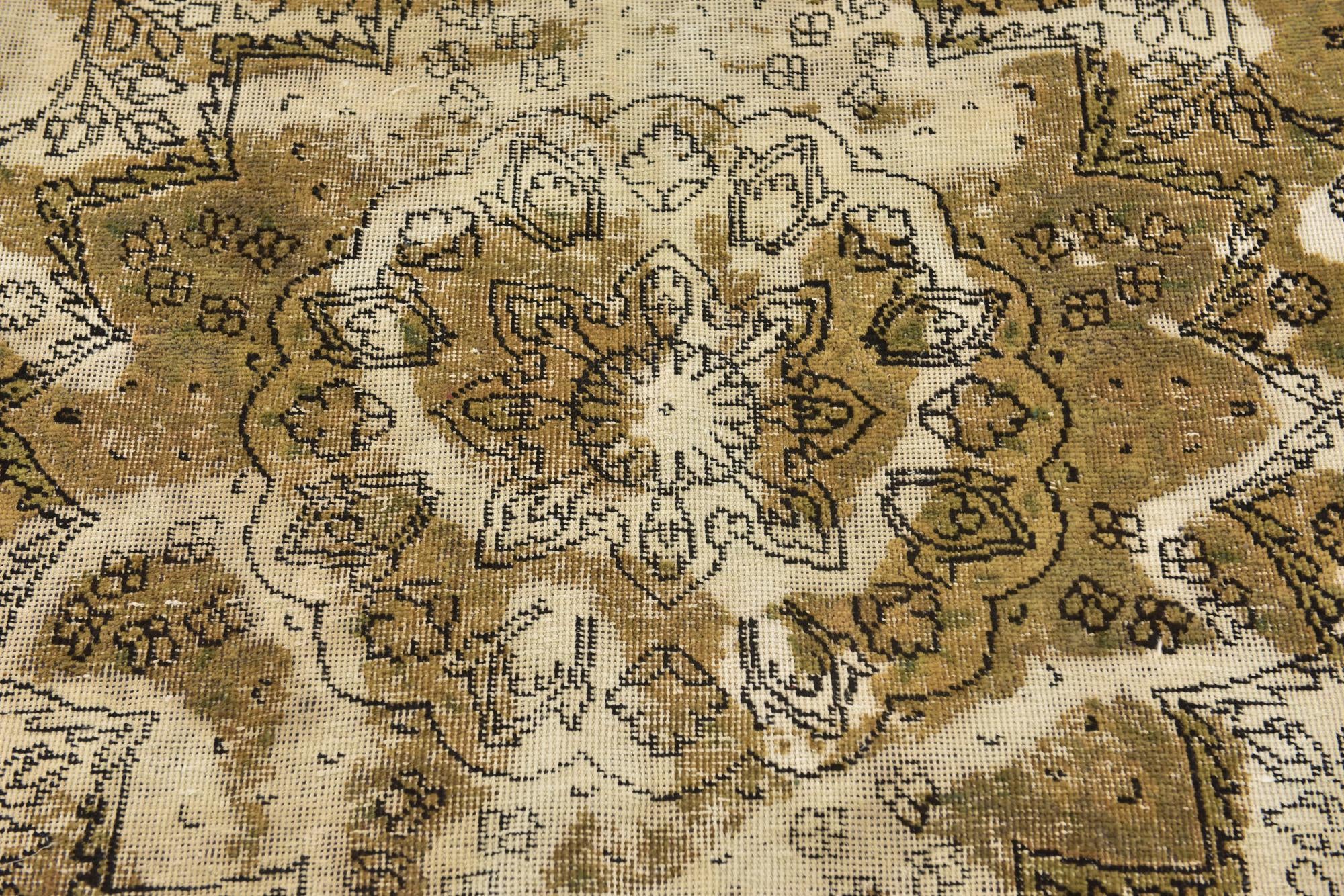 6' 5 x 8' 6 Hand Knotted Ultra Vintage Persian Wool Rug