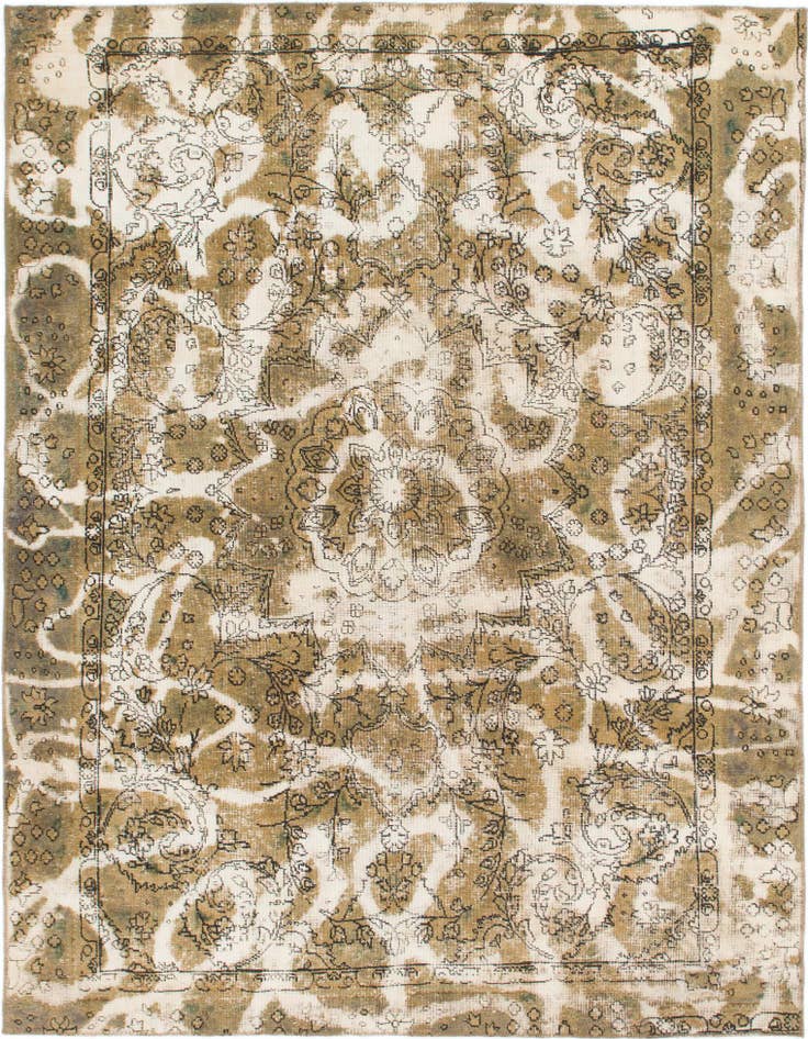 Detail image of 6' 5 x 8' 6 Hand Knotted Ultra Vintage Persian Wool Rug