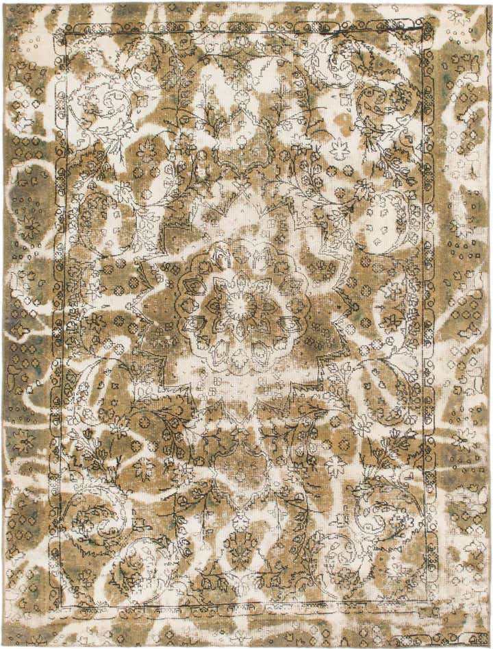 6' 5 x 8' 6 Hand Knotted Ultra Vintage Persian Wool Rug