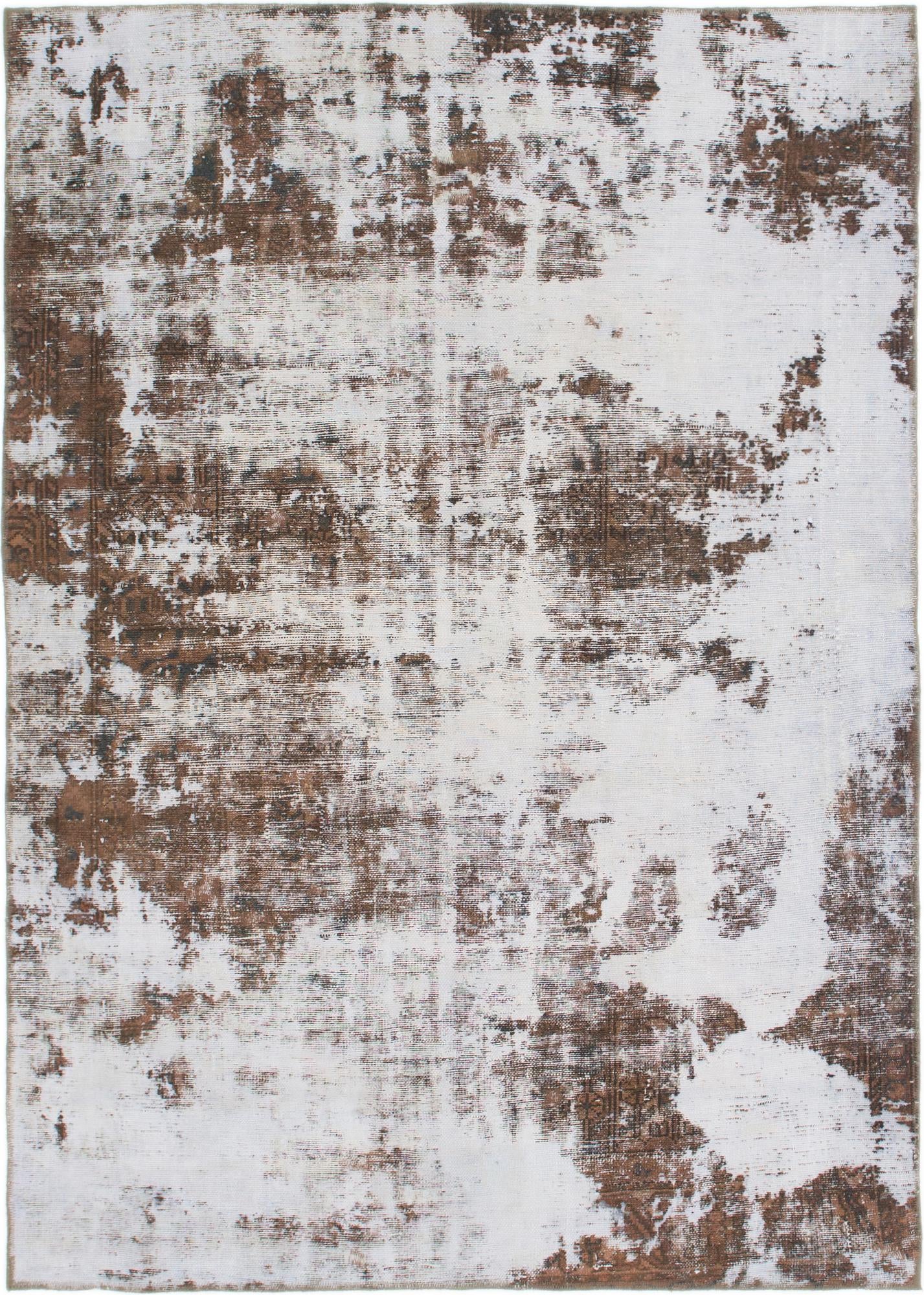 5' 7 x 7' 10 Hand Knotted Ultra Vintage Persian Wool Rug