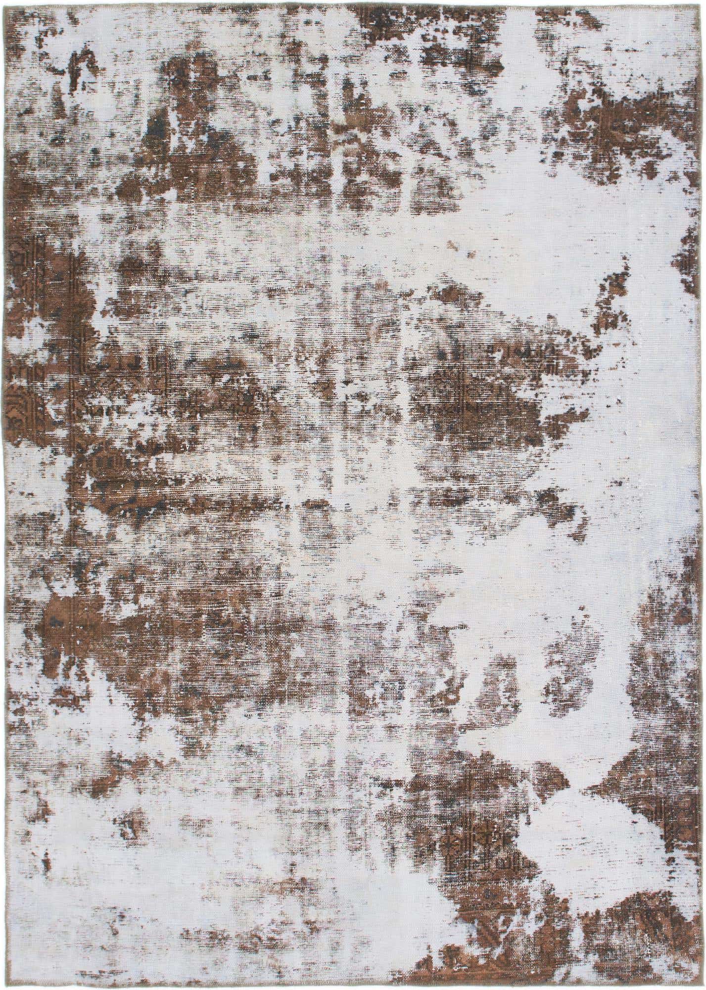 5' 7 x 7' 10 Hand Knotted Ultra Vintage Persian Wool Rug