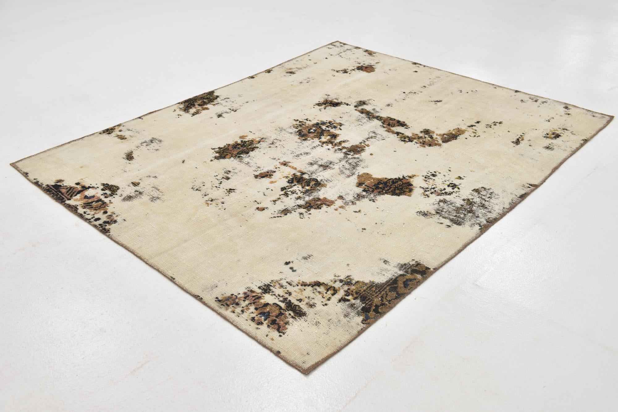 5' 8 x 7' Hand Knotted Ultra Vintage Persian Wool Rug
