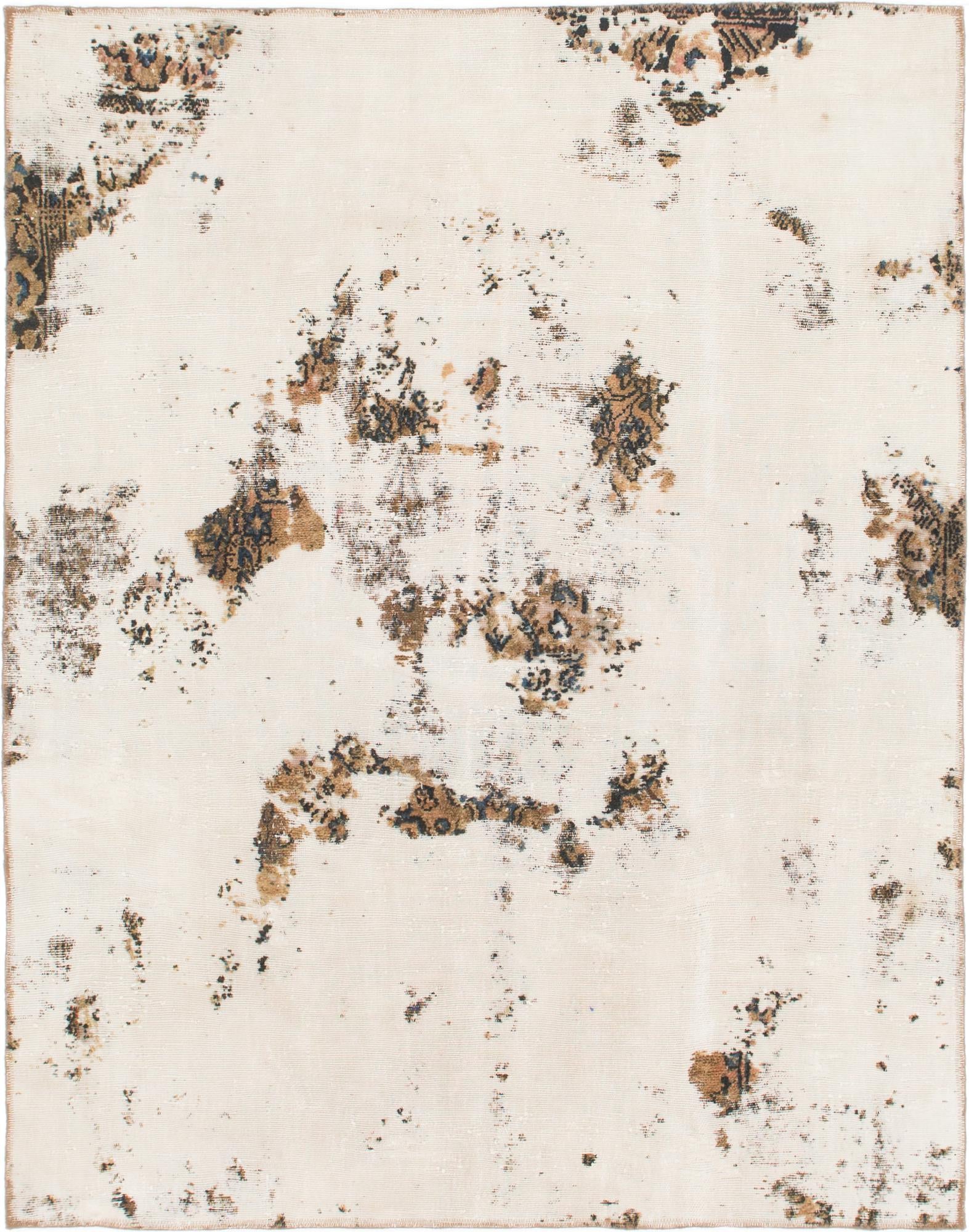 5' 8 x 7' Hand Knotted Ultra Vintage Persian Wool Rug