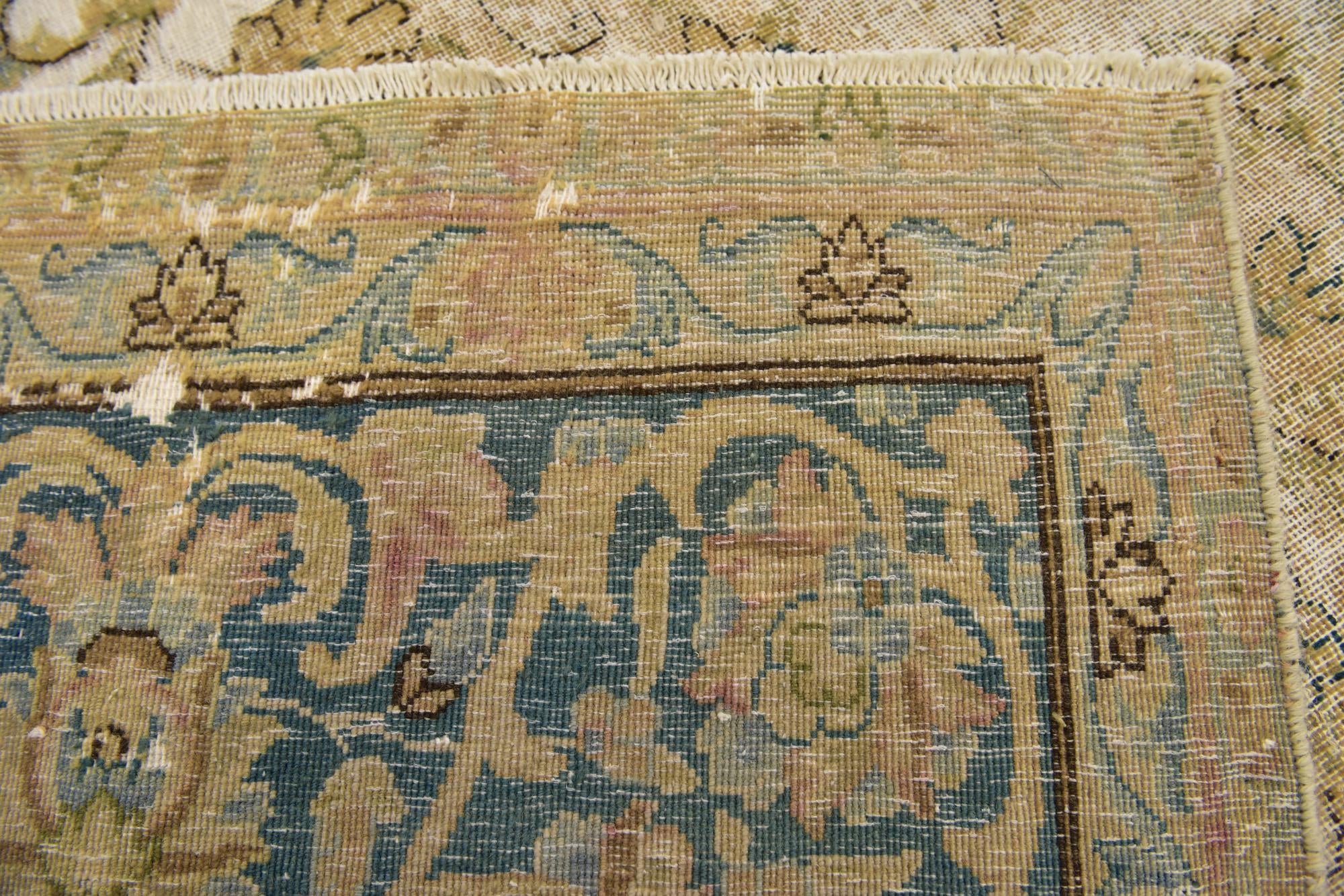 8' x 12' 3 Hand Knotted Ultra Vintage Persian Wool Rug