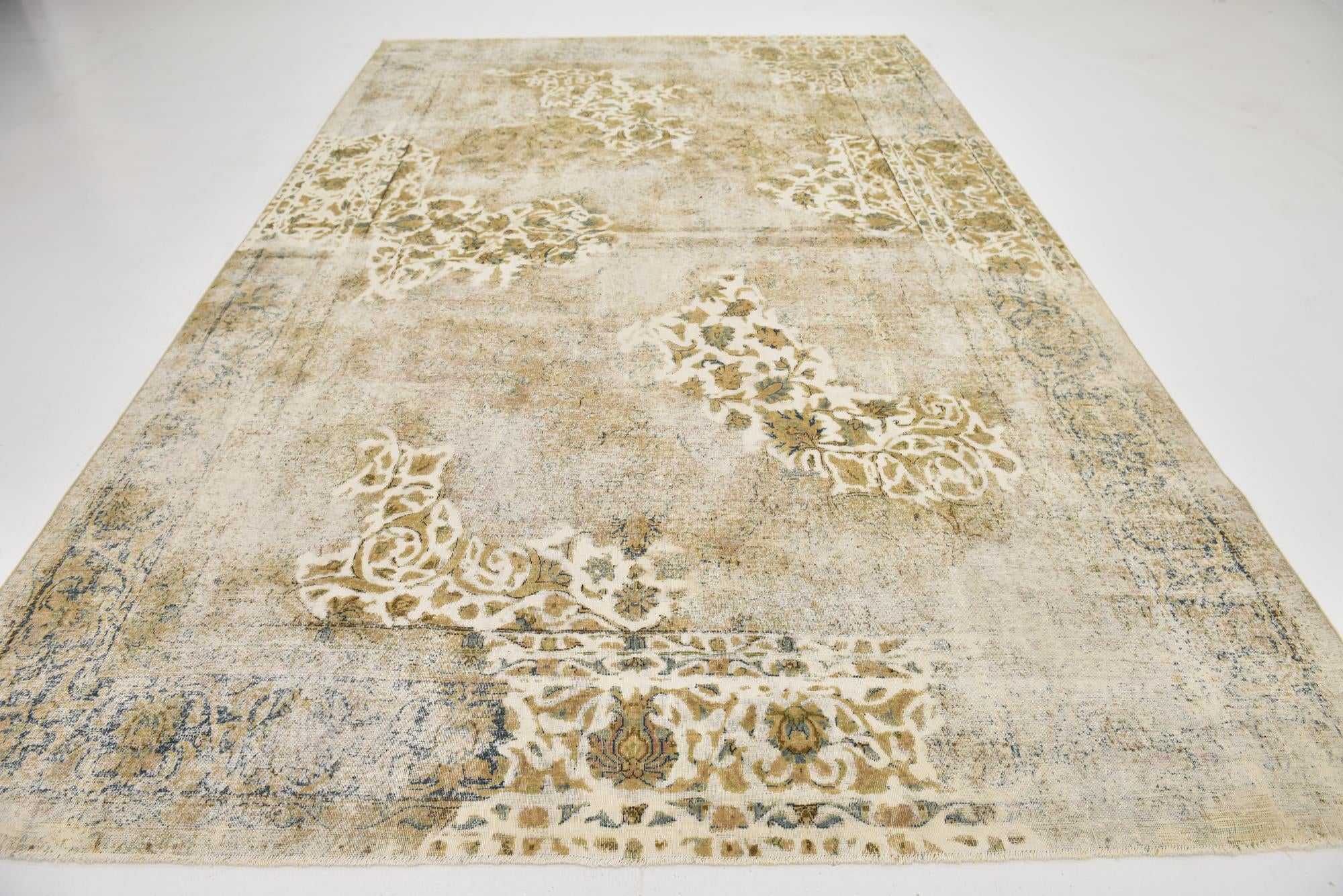 8' x 12' 3 Hand Knotted Ultra Vintage Persian Wool Rug