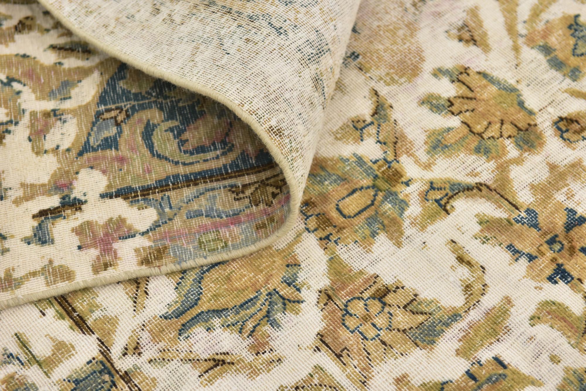 8' x 12' 3 Hand Knotted Ultra Vintage Persian Wool Rug