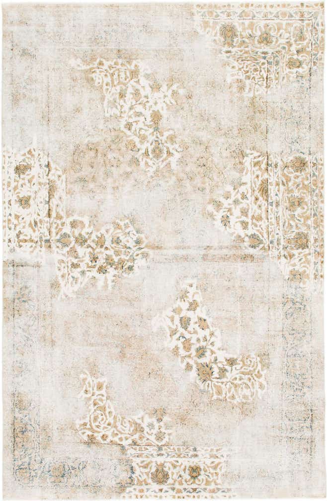 8' x 12' 3 Hand Knotted Ultra Vintage Persian Wool Rug