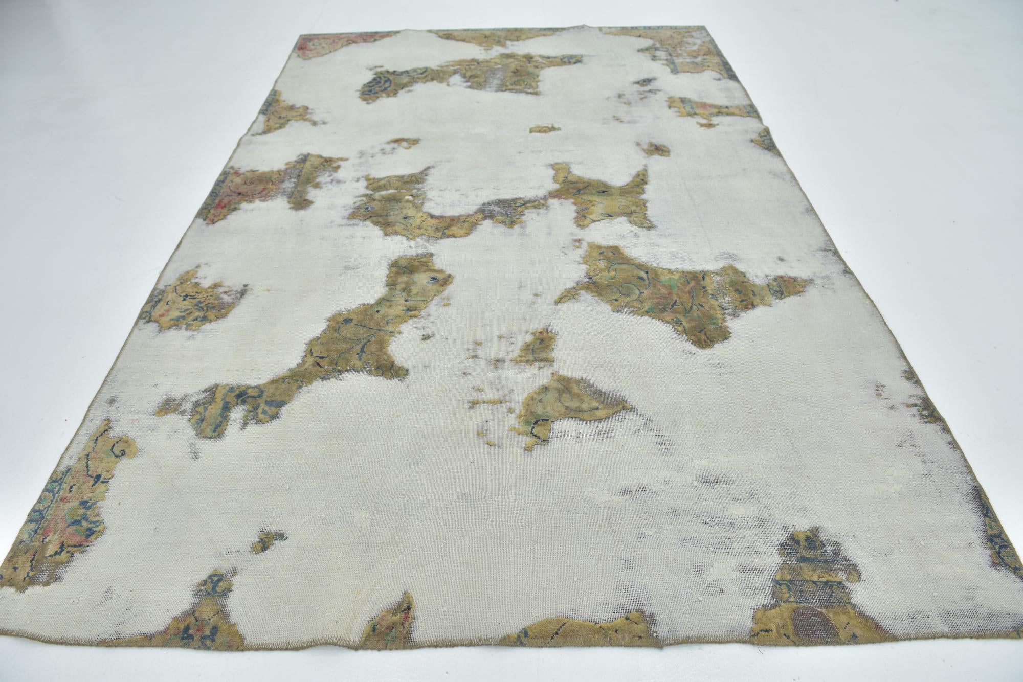 6' 9 x 10' 2 Hand Knotted Ultra Vintage Persian Wool Rug
