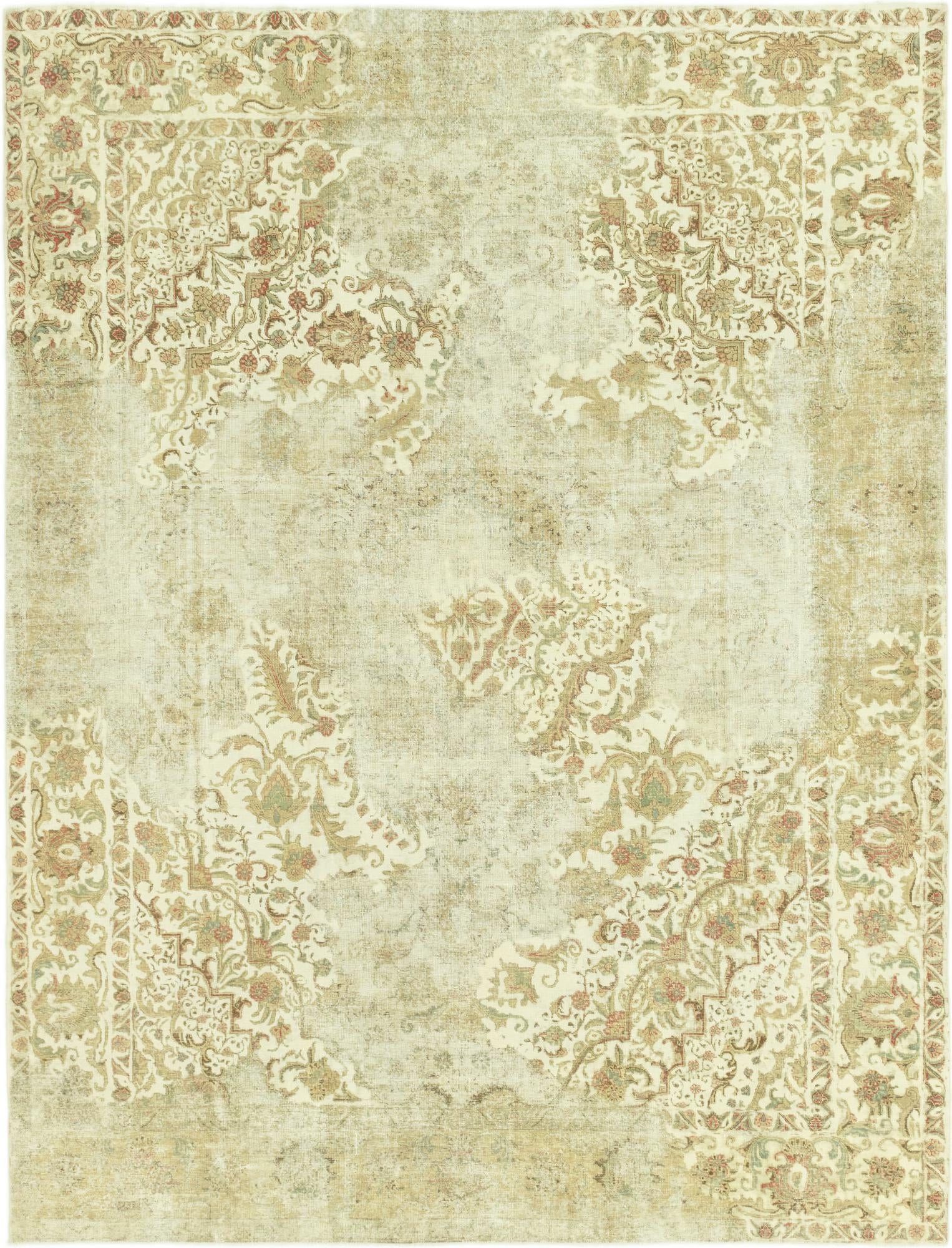 9' 6 x 12' 4 Hand Knotted Ultra Vintage Persian Wool Rug