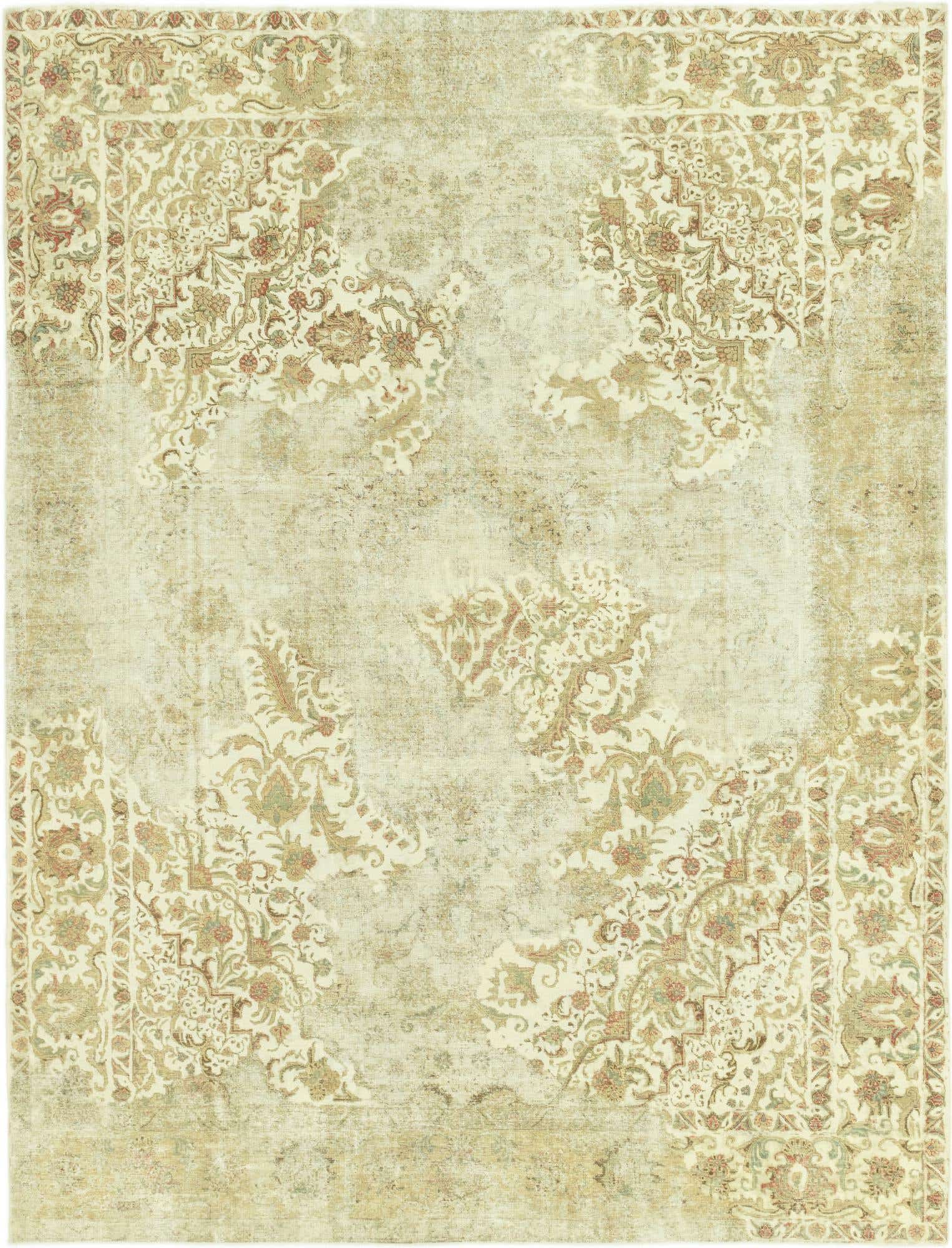 9' 6 x 12' 4 Hand Knotted Ultra Vintage Persian Wool Rug