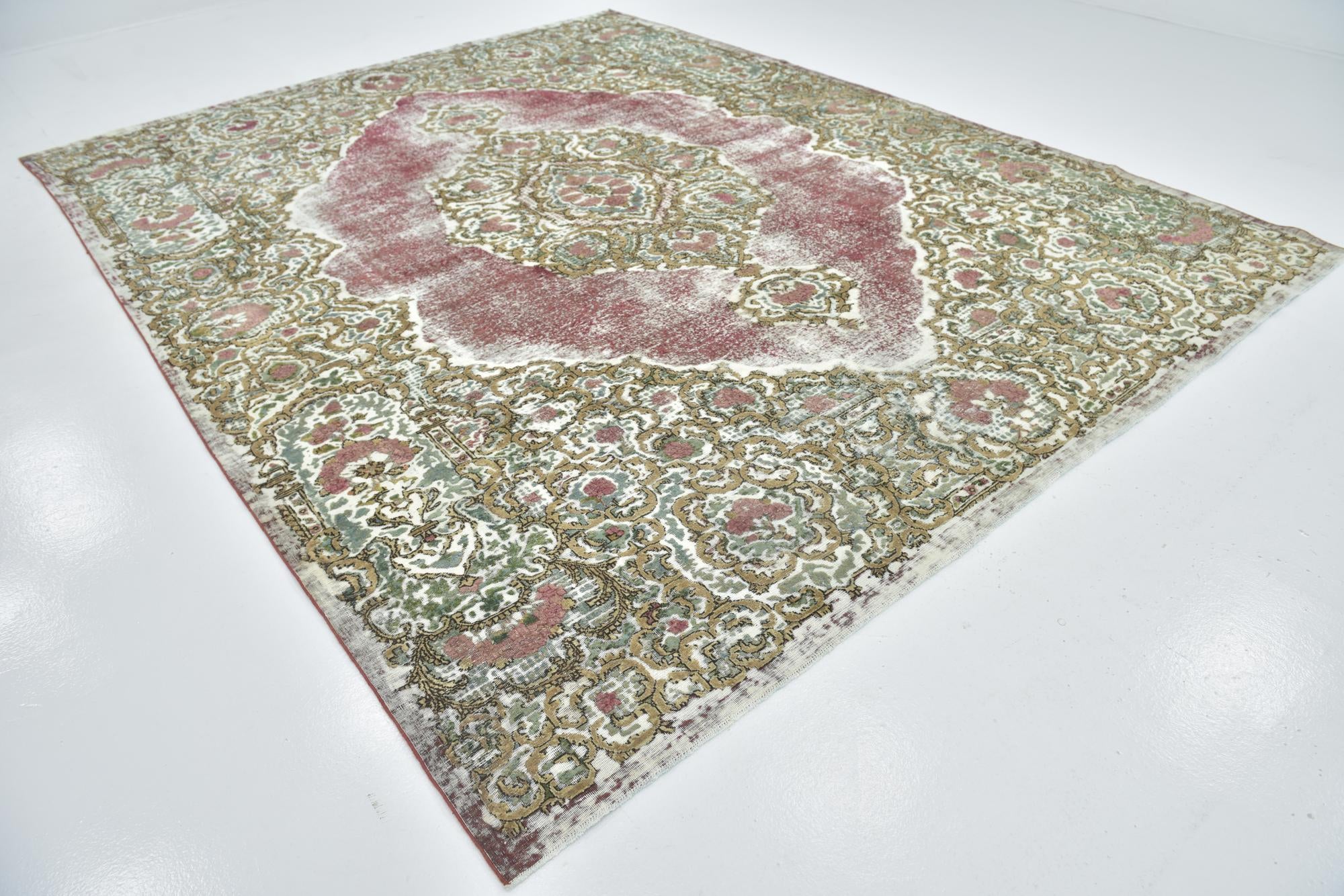300cm x 385cm anudado a mano Ultra Vintage Alfombra Persa Lana