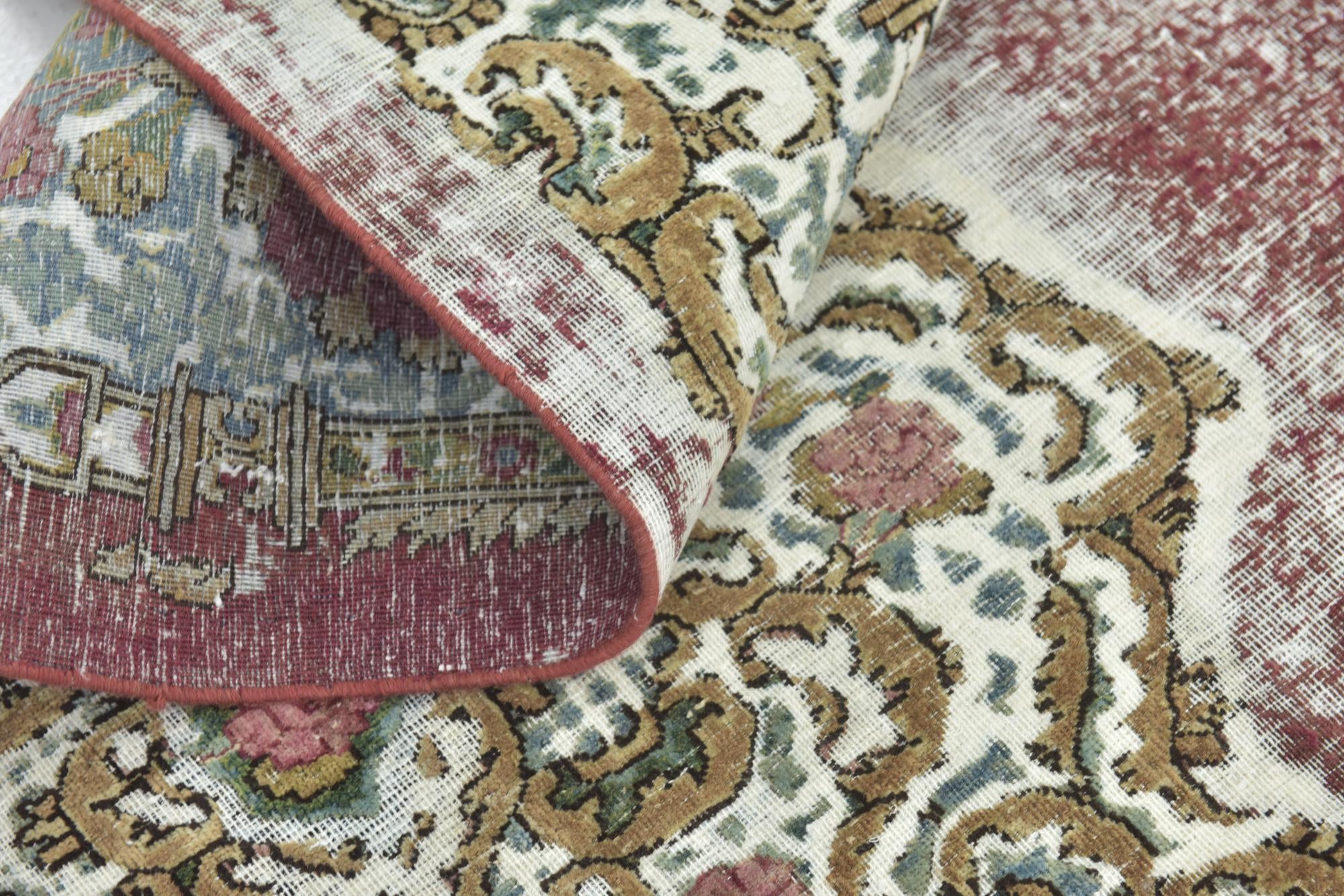 300cm x 385cm anudado a mano Ultra Vintage Alfombra Persa Lana