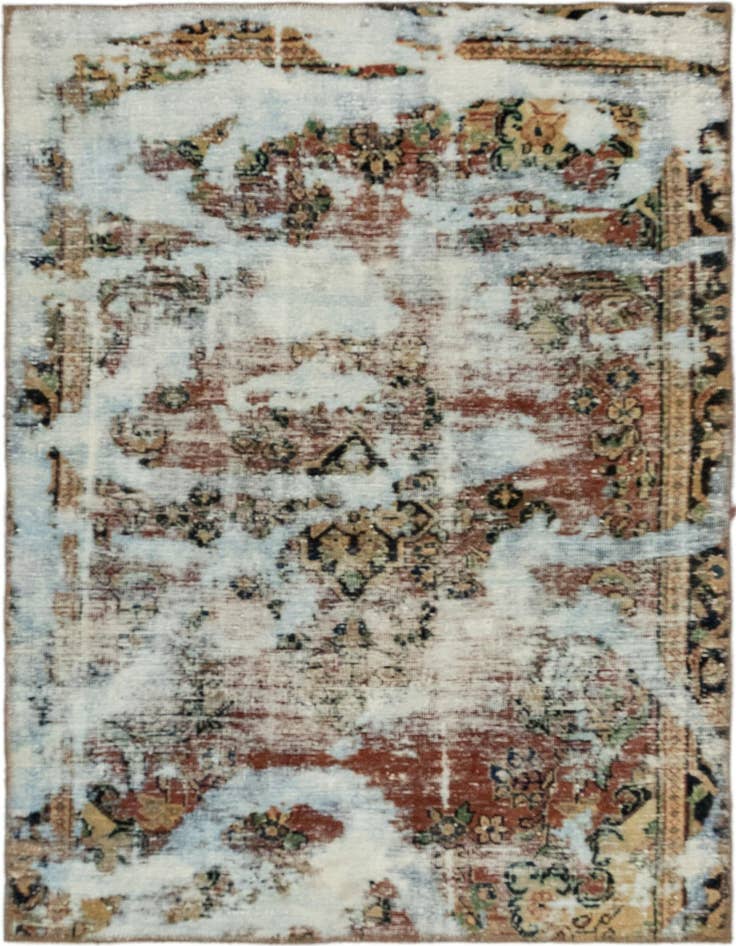Detail image of 3' 6 x 5' 4 Hand Knotted Ultra Vintage Persian Wool Rug