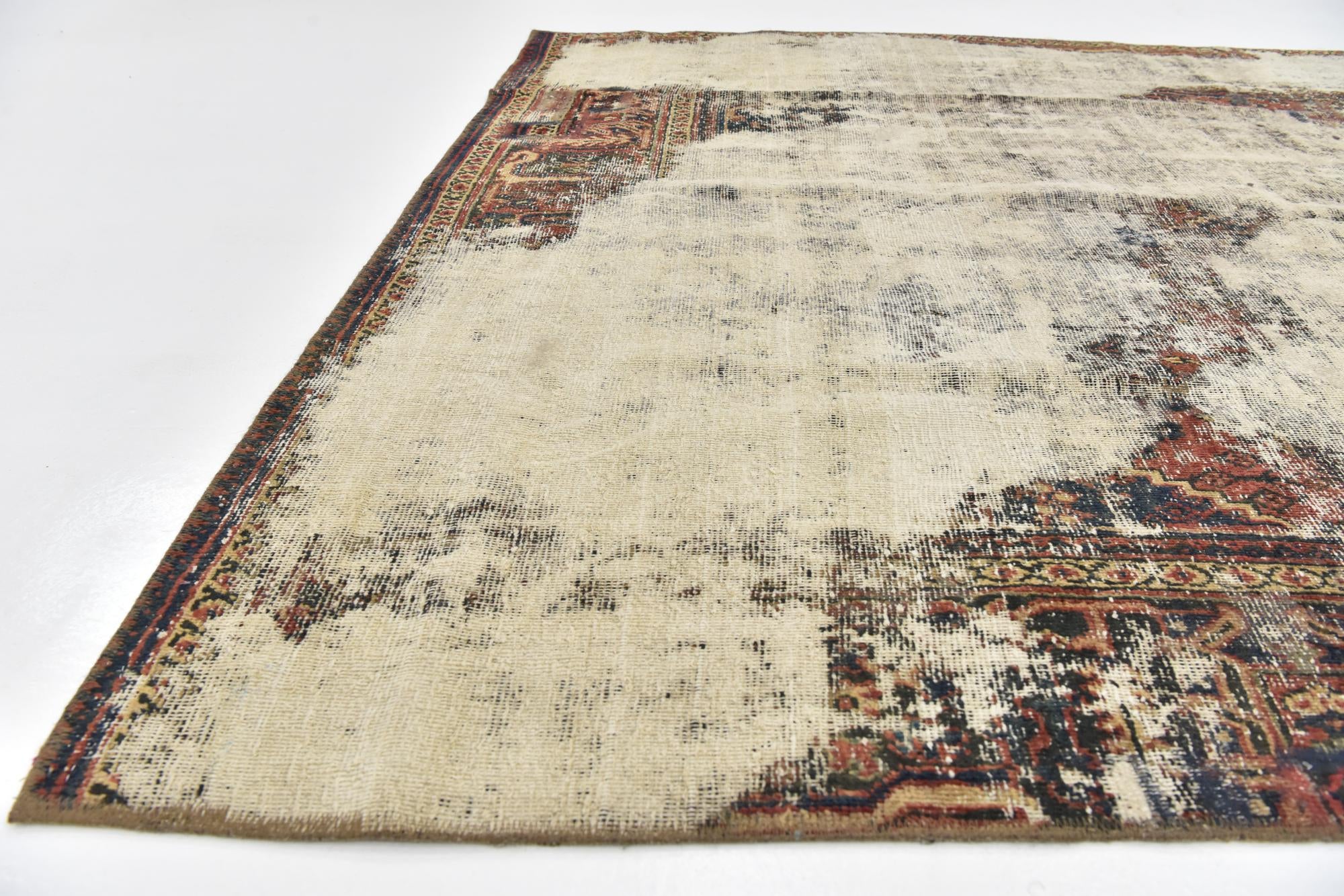 6' 5 x 9' Hand Knotted Ultra Vintage Persian Wool Rug