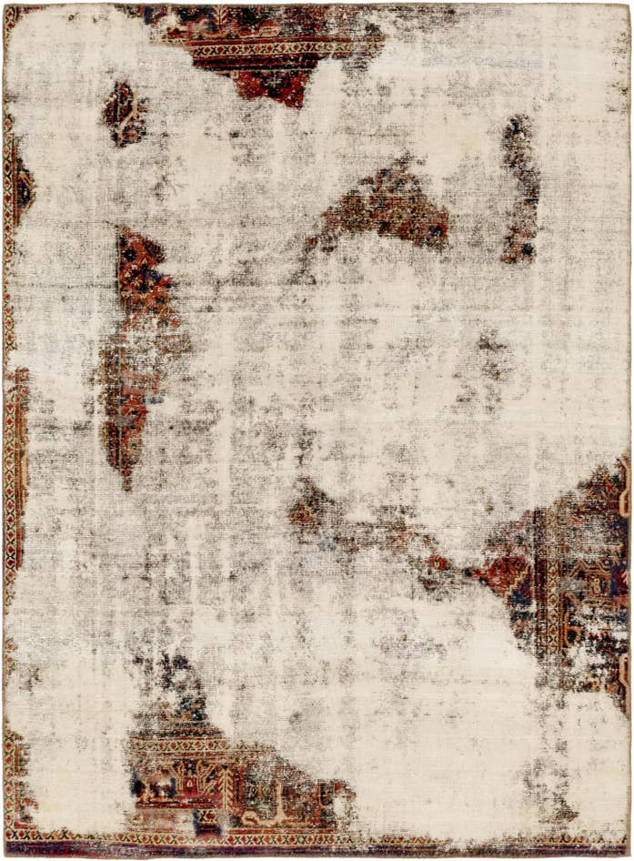 Detail image of 6' 5 x 9' Hand Knotted Ultra Vintage Persian Wool Rug