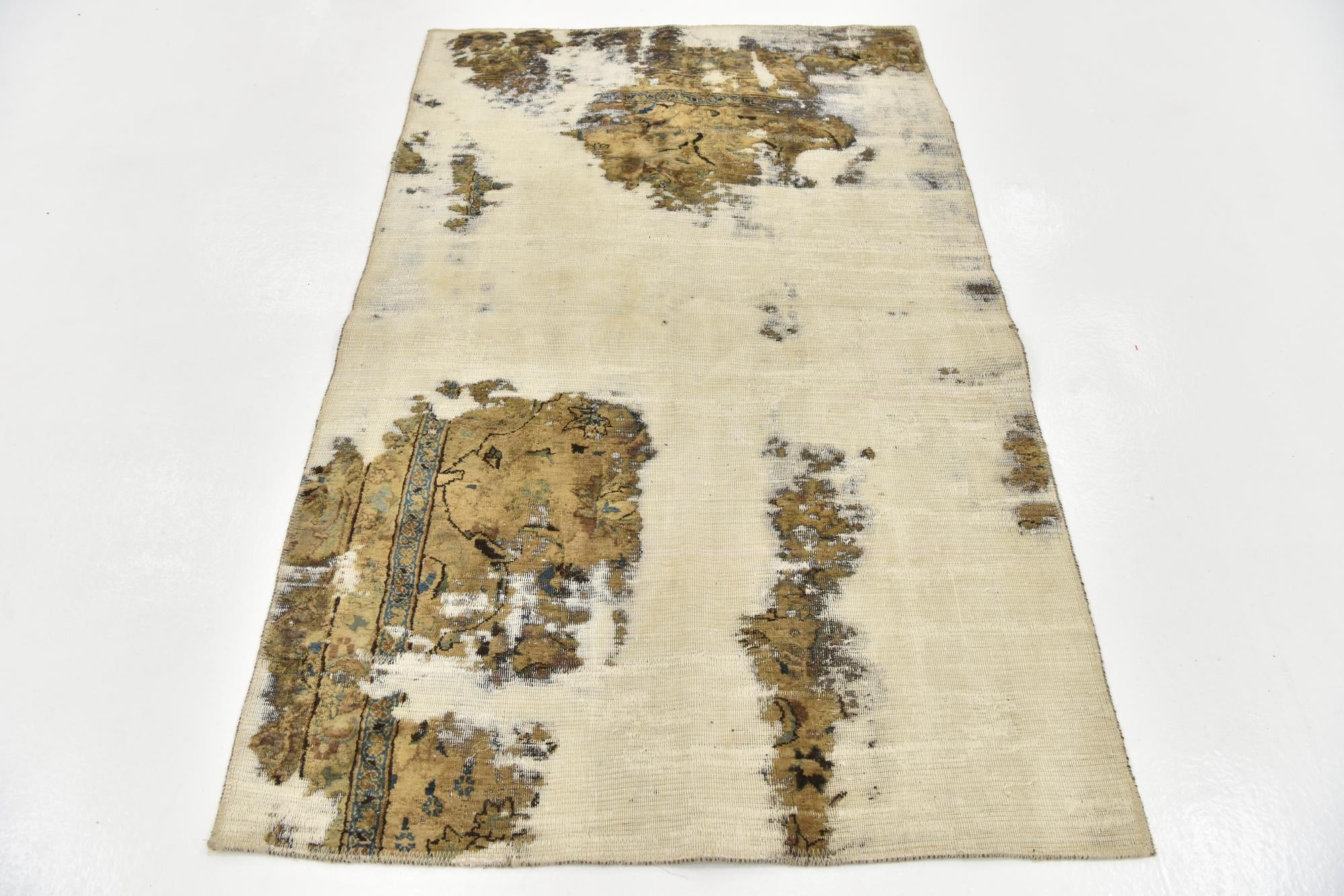 3' 6 x 5' 7 Hand Knotted Ultra Vintage Persian Wool Rug