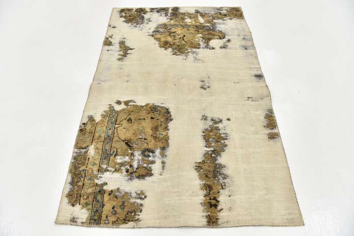 3' 6 x 5' 7 Hand Knotted Ultra Vintage Persian Wool Rug