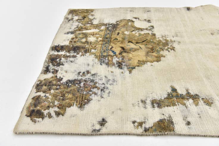 Detail image of 3' 6 x 5' 7 Hand Knotted Ultra Vintage Persian Wool Rug