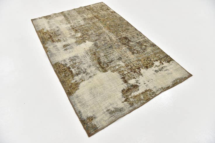 Detail image of 4' 2 x 6' 4 Hand Knotted Ultra Vintage Persian Wool Rug