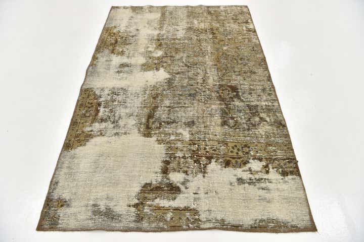 4' 2 x 6' 4 Hand Knotted Ultra Vintage Persian Wool Rug