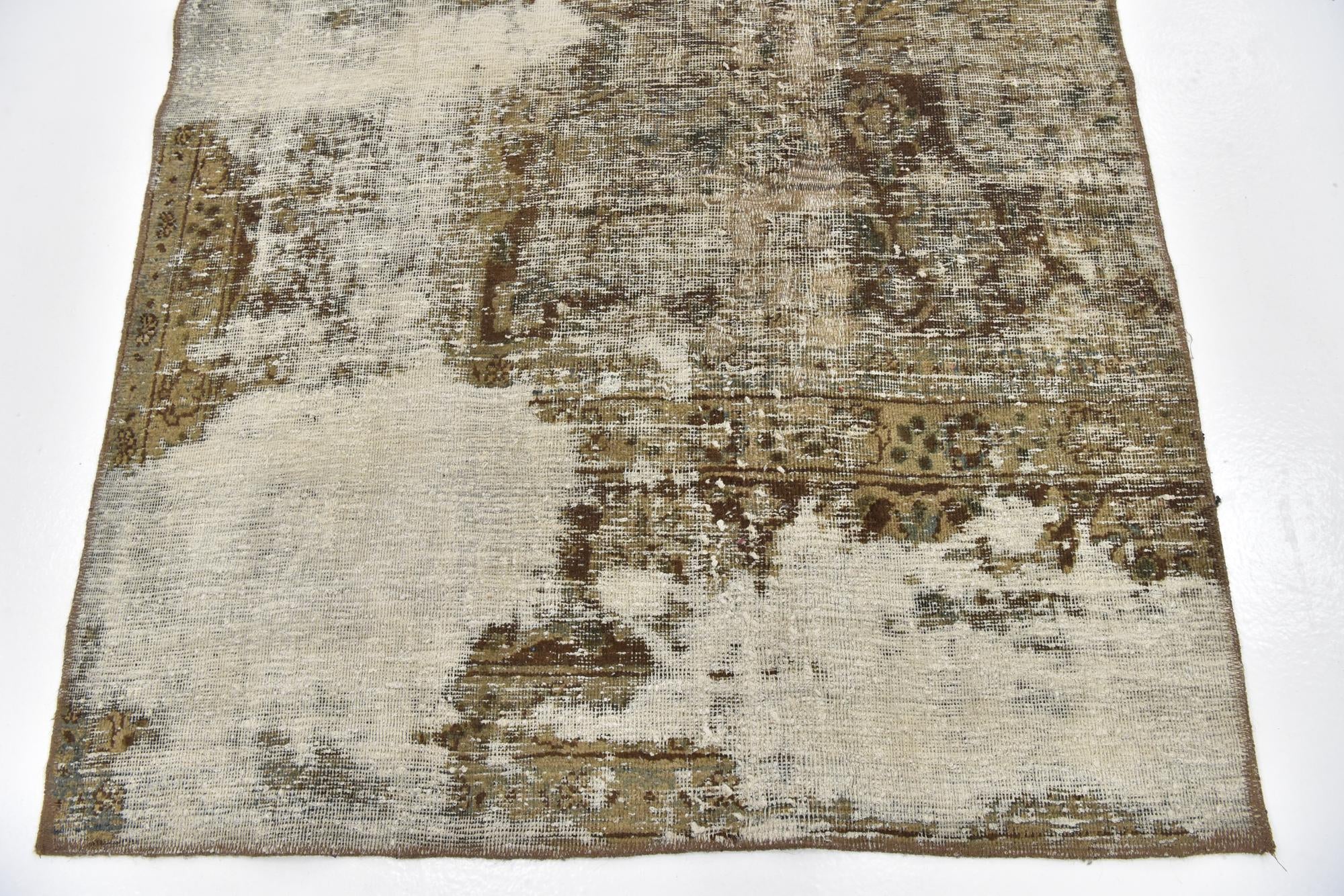 4' 2 x 6' 4 Hand Knotted Ultra Vintage Persian Wool Rug