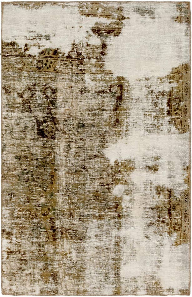Detail image of 4' 2 x 6' 4 Hand Knotted Ultra Vintage Persian Wool Rug