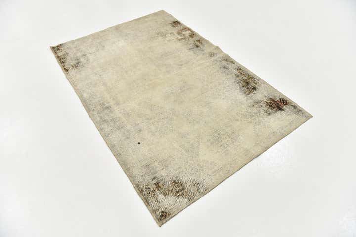 3' 9 x 5' 8 Hand Knotted Ultra Vintage Persian Wool Rug