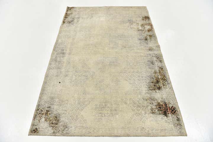 3' 9 x 5' 8 Hand Knotted Ultra Vintage Persian Wool Rug