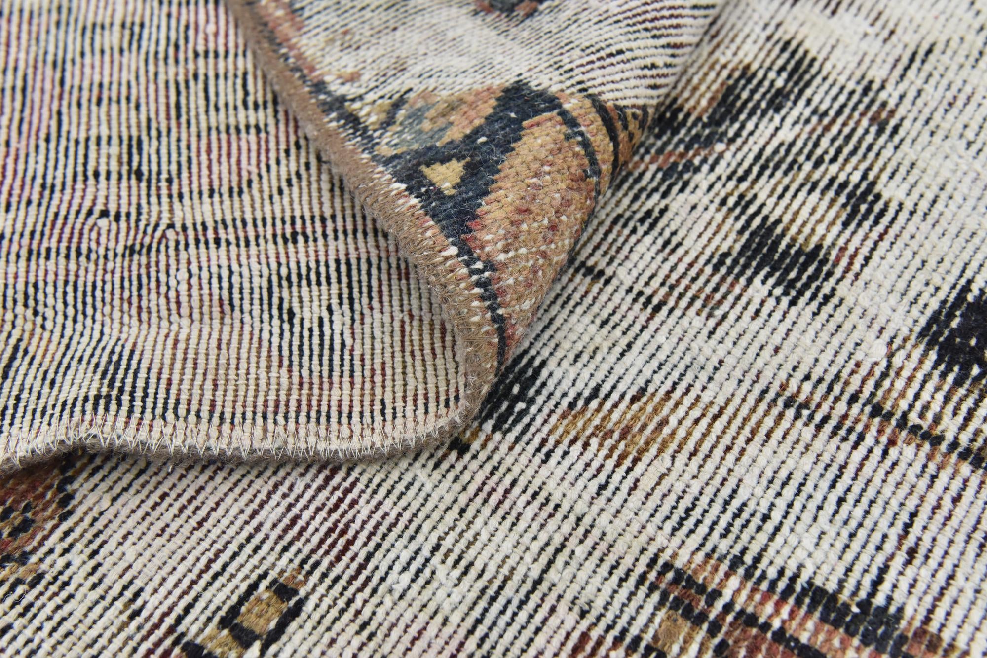 4' 10 x 7' 5 Hand Knotted Ultra Vintage Persian Wool Rug