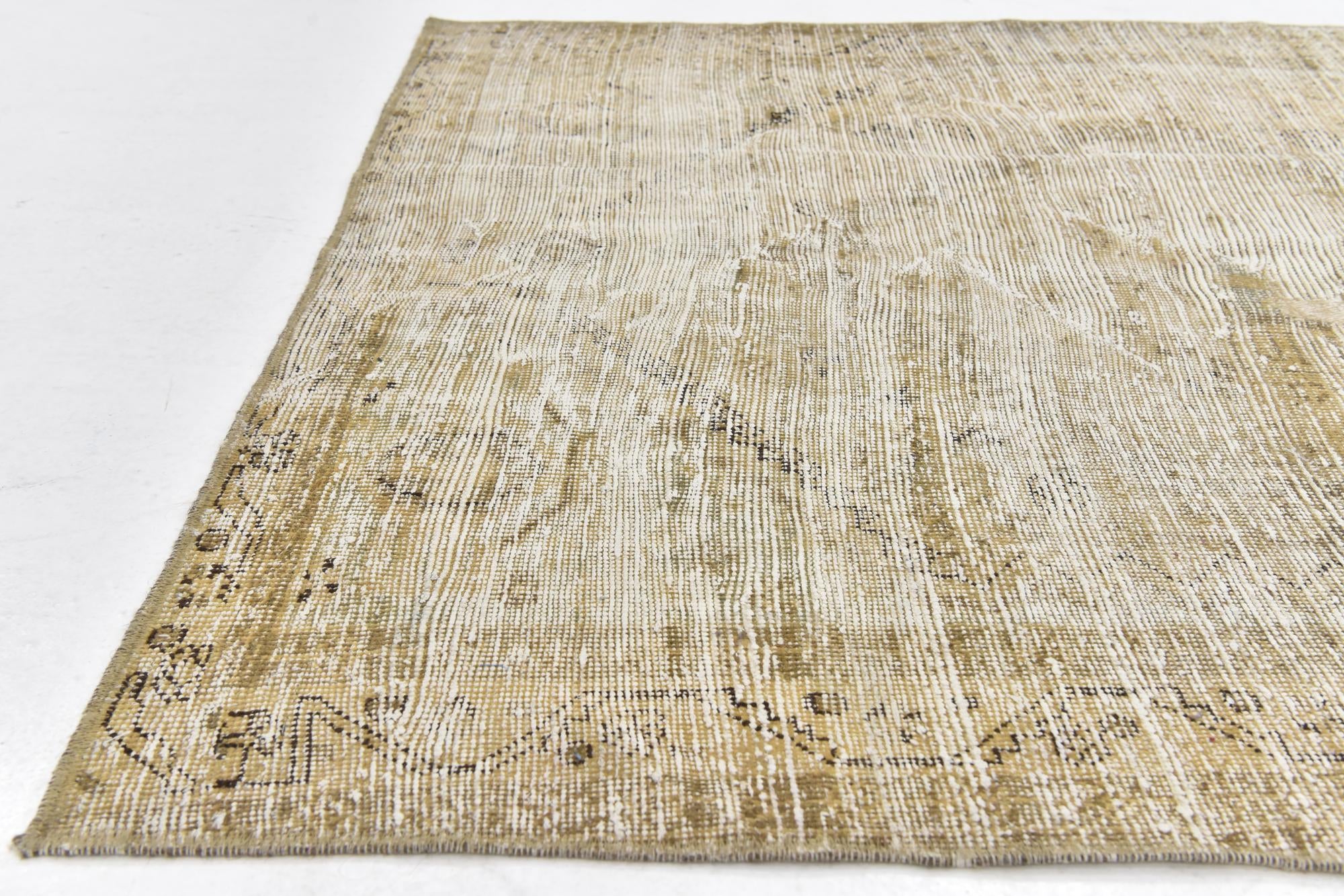 4' 8 x 6' 4 Hand Knotted Ultra Vintage Persian Wool Rug