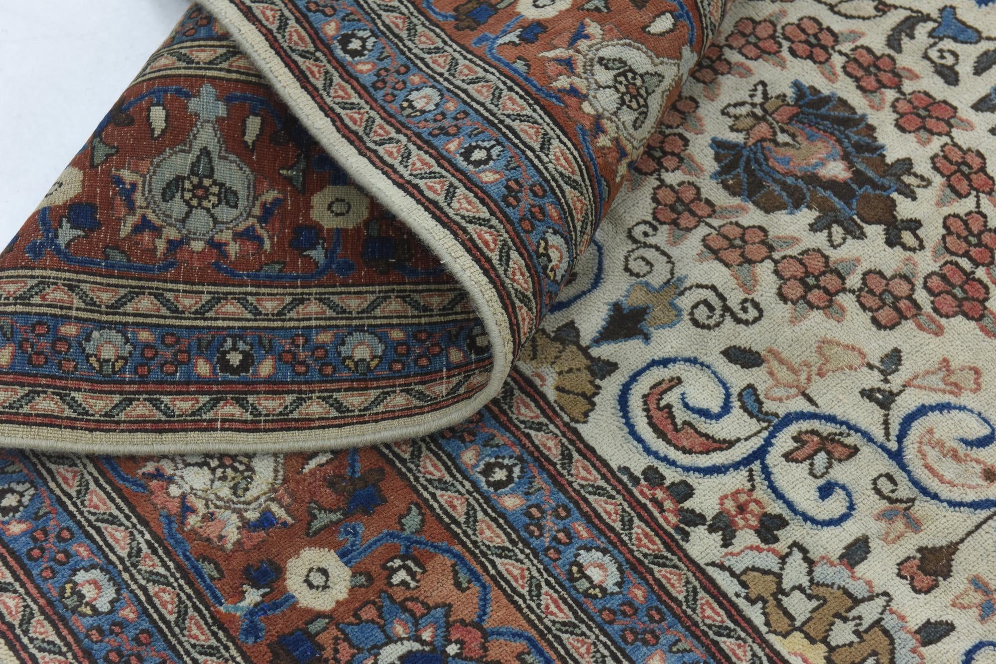 9' 10 x 13' Hand Knotted Ultra Vintage Persian Wool Rug