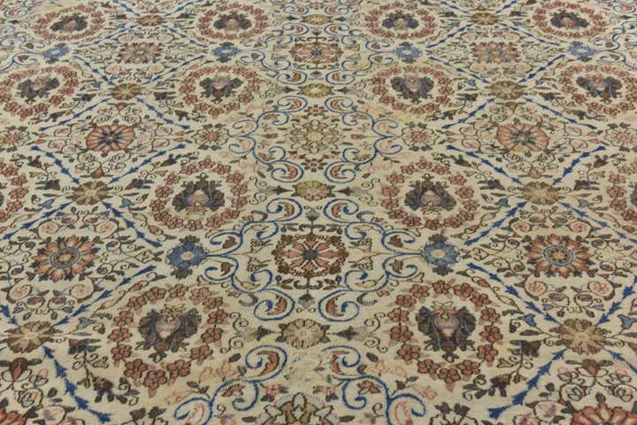 9' 10 x 13' Hand Knotted Ultra Vintage Persian Wool Rug