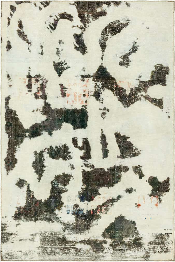 6' x 9' Hand Knotted Ultra Vintage Persian Wool Rug