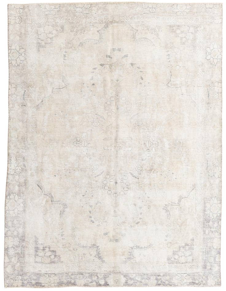 Detail image of 5' 10 x 9' Hand Knotted Ultra Vintage Persian Wool Rug
