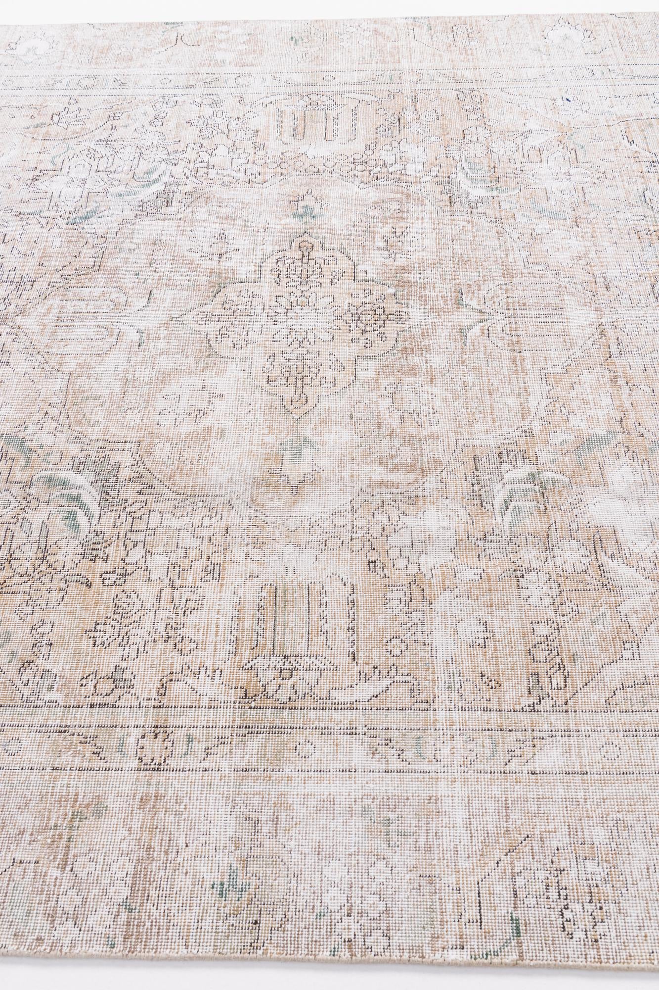7' 3 x 10' 8 Hand Knotted Ultra Vintage Persian Wool Rug