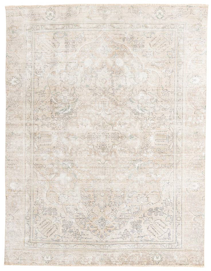 Detail image of 7' 3 x 10' 8 Hand Knotted Ultra Vintage Persian Wool Rug