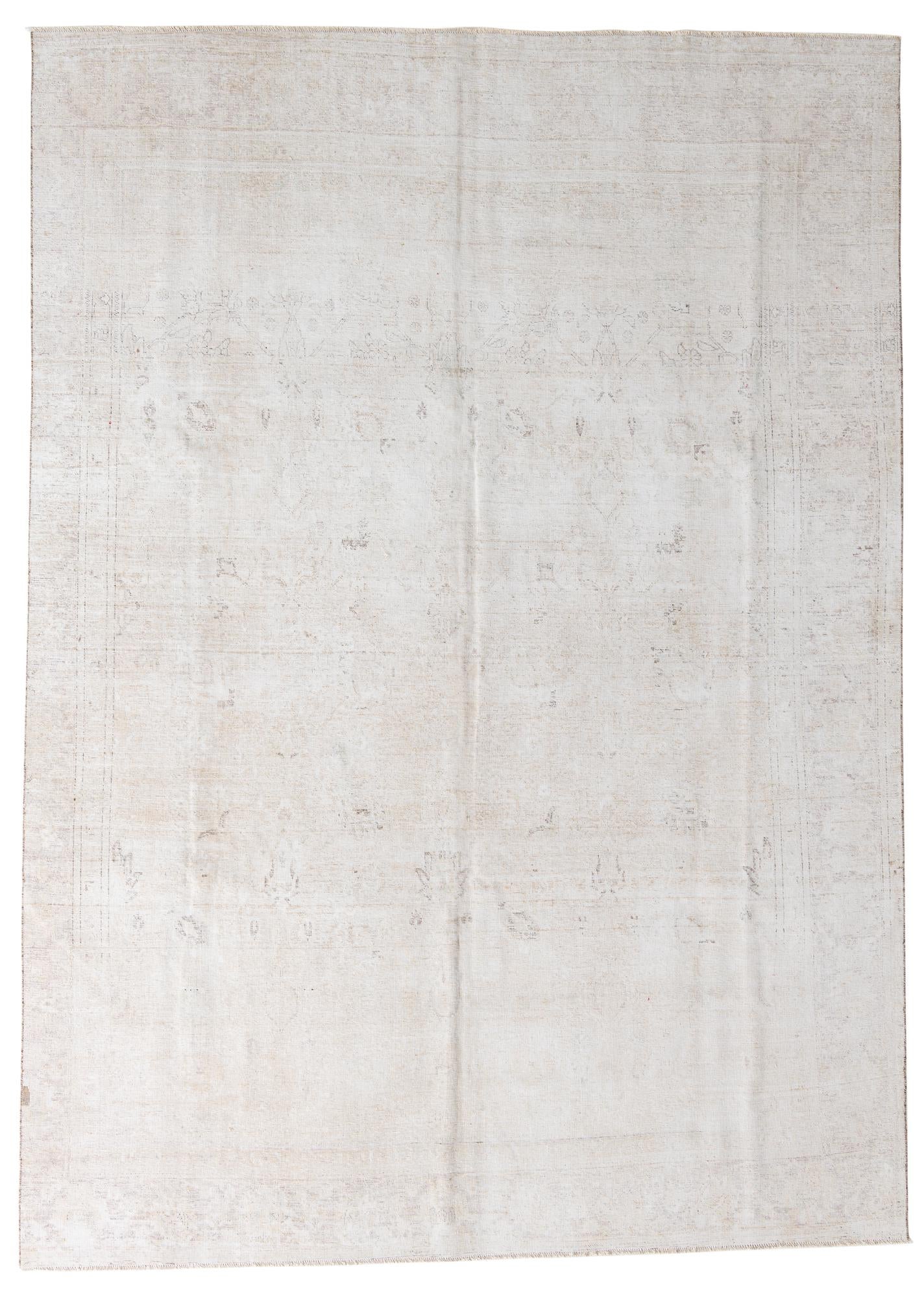 9' x 12' 5 Hand Knotted Ultra Vintage Persian Wool Rug