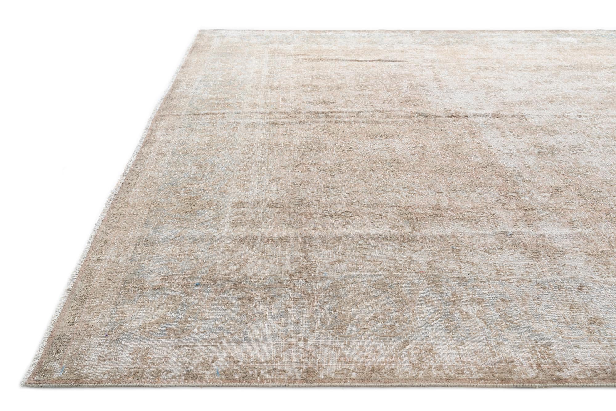 9' 5 x 12' 8 Hand Knotted Ultra Vintage Persian Wool Rug