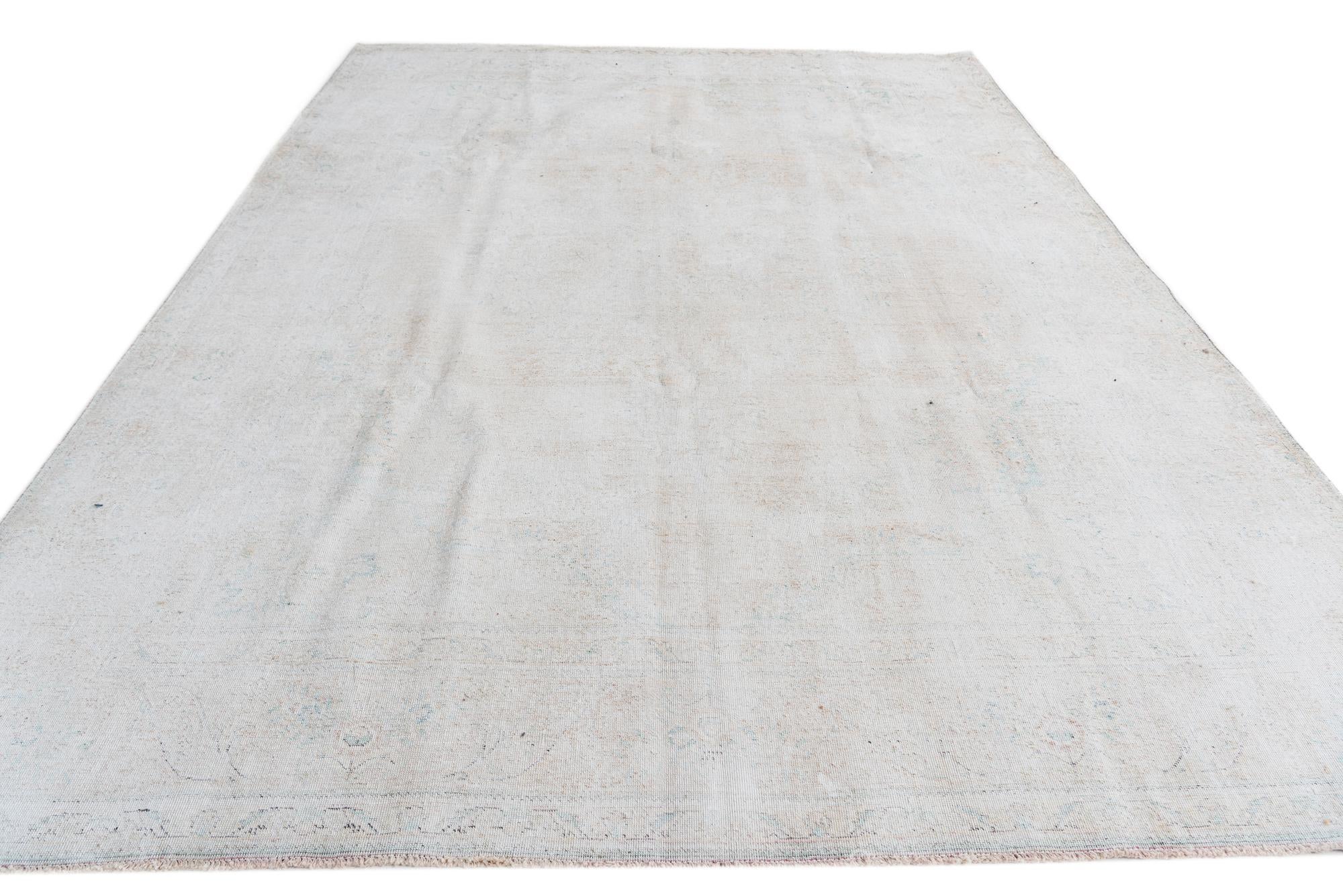 8' x 11' Hand Knotted Ultra Vintage Persian Wool Rug