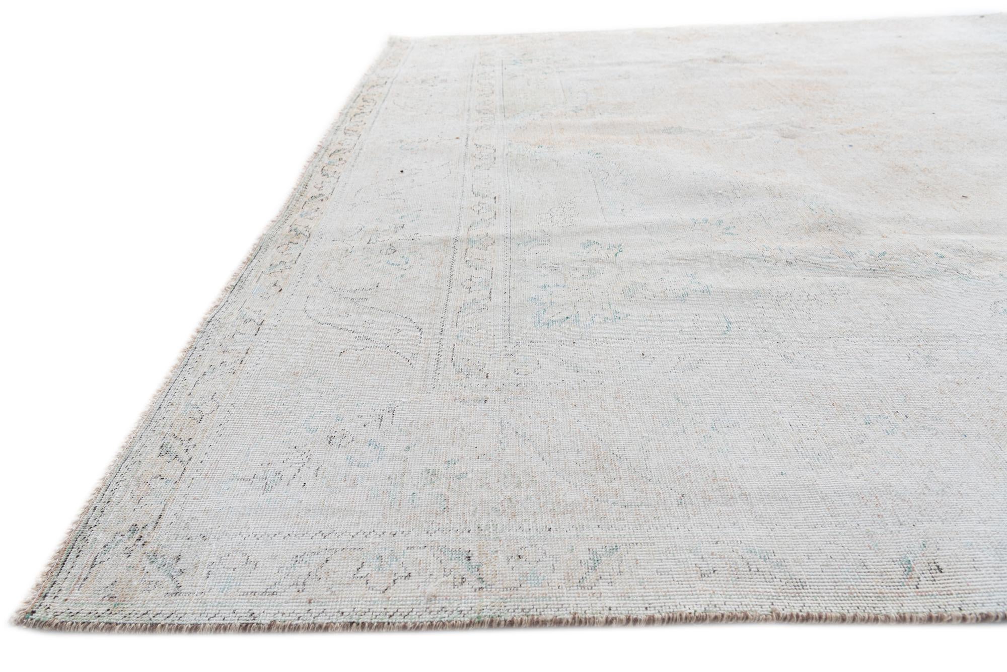 8' x 11' Hand Knotted Ultra Vintage Persian Wool Rug