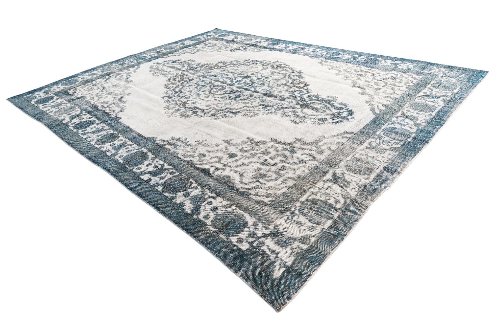 10' x 12' 3 Hand Knotted Ultra Vintage Persian Wool Rug