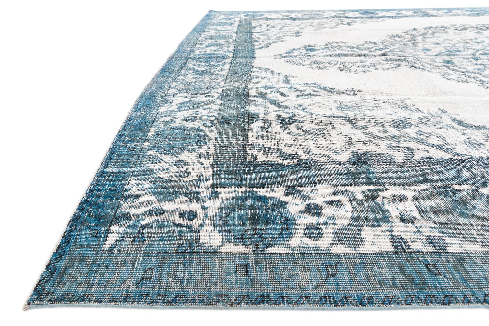 10' x 12' 3 Hand Knotted Ultra Vintage Persian Wool Rug