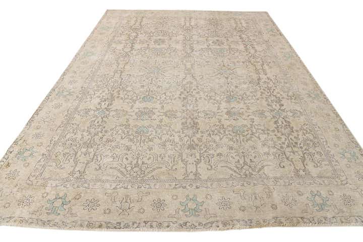 9' 6 x 12' 6 Hand Knotted Ultra Vintage Persian Wool Rug