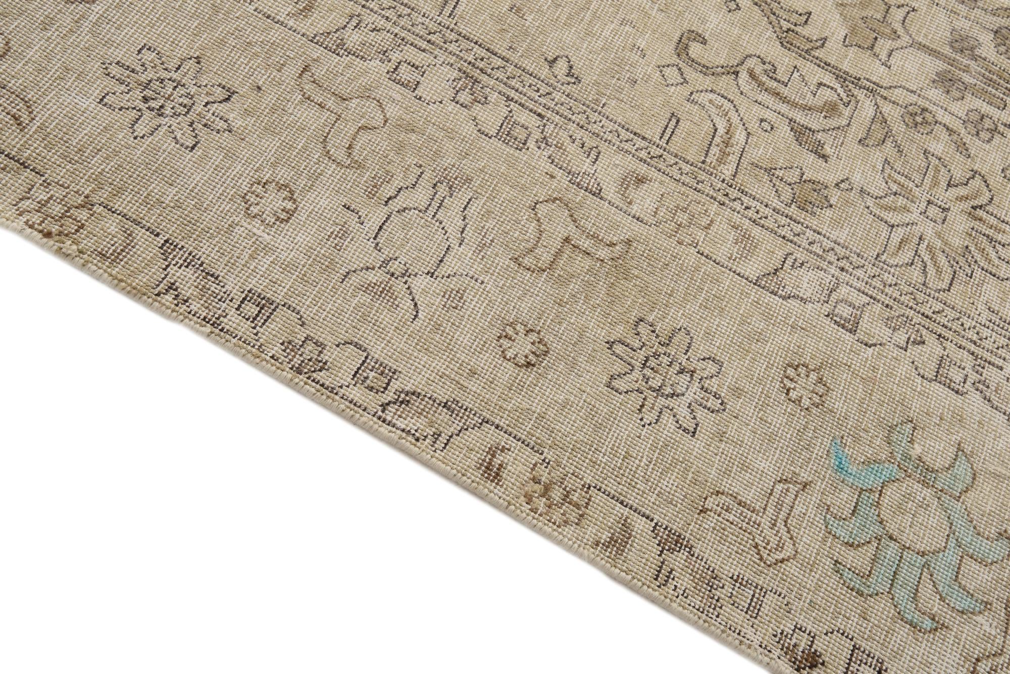 9' 6 x 12' 6 Hand Knotted Ultra Vintage Persian Wool Rug